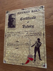 Rare James J Jeffries Jsa  Signed  Autograph Certificate Very Nice Auto   