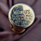 Antique Marbel s Match Holder Silver Keep Dry Early 1900 s