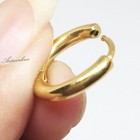 8 10 12mm Gold Womens Mens Hoop Stainless Steel Tube Hoop Ear Ring Earrings 