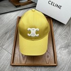Celine Simple Logo New Stick Adjustable Cap For Both Men And Women-light Yellow