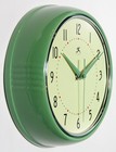 Retro 9 Inch Silent Sweep Non-ticking Mid Century Modern Wall Clock  green 