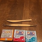 Fimo Polymer Modeling Clay Lot Assorted Colors Blocks Oven Bake Clay   Tools