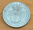 Rhodesia 1947 Silver 1 2 Crown Au - Unc George Vi