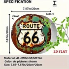 Route 66 Vintage Rusty Metal Sign Retro Tin Wall Decor For Garage Bar Man Cave