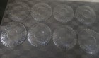 Set Of 8 Vintage Clear Glass 5 75  Plates With Swirl Pattern
