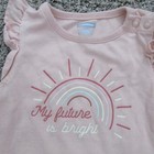 Garanimals Ruffle T Shirt Girls Size 18m Orang Short Sleeve Rainbow Pullover Top