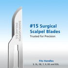 Swann Morton Surgical Scalpel Blade  15 - Sterile  Carbon Steel  Box Of 100