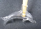 Shark Clear Glass Vial 1 Inch Tiny Bottle Charm Stones Ashes Pet Fur Pendant  T