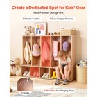 Uimoso 2 3 4 5 8-section Wooden Kids Coat Locker And Cubby Storage Organizer