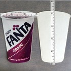 Vintage Original 1960 s 70 s Fanta Grape Soda Pop Cup Sticker Decal 4 125 