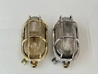 Nautical Maritime Aluminum   Brass Ship Wall Mount Cover Lights Fixture 2 Pcs