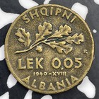 1940 Albania 0 05 Lek Lot f2951