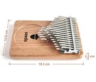 Kalimba Thumb Piano 41 Keys Chromatic C-tuned Okoume Wood Flat Board Ultra-li   