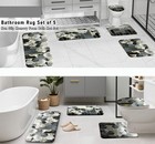 5 Pcs Bathroom Rug Set Memory Foam Ultra Absorbent Non-slip Machine Washable Mat