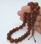 Vintage German Faturan Brown Cherry Amber Bakelite Islamic Worry Prayer Beads 50