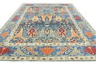 Hand-knotted Oriental Rug Floral Transitional Design Living Room Carpet 8x10 Ft