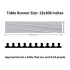 24 Pcs Silver Satin Silk Table Runner Wedding Party Banquet Fits 12x108 Inch