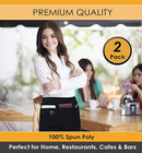 Server Aprons With 5 Pockets  2 Pack      Commercial Grade Black Waist Aprons For 