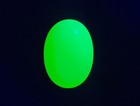 14x10mm Uranium Glass Cabochon Oval Yellow Opal Gold Foiled Czech Flat Back