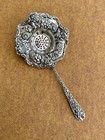Vintage Godinger Silver Plate Over Cup Tea Strainer Olde Bouquet Floral Pattern