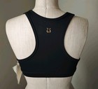 Zasuwa Sportswear Black High-neck Sports Bra Mesh Panel Cutout Yoga Workout Med