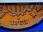 1868 Two-cent Piece Pcgs Xf-45 Bn -major Die Break Through The Date 