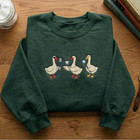 Embroidered Dentist Goose Sweatshirt  Dental Hygienist Tooth Fairy Bird Crewneck
