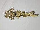 Vintage Solid Brass Wall Hanging Decor Bow Ribbon Flowers 12  Long 