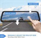 1080p 10  Dual Dash Cam Car Rear Mirror View Backup Dual Camera Night Vision Ips
