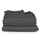 High Thread Count 1800 Egyptian Cotton   Bamboo Satin Soft Sheet Deep Pockets