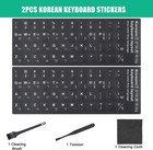 2 Pack Universal Korean Keyboard Alphabet Stickers For Pc Computer Laptop