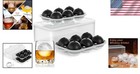 Large 2 5  Ice Sphere Maker - Cool Black Silicone Ice Cube Tray For Whiskey