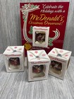 Mcdonald s Coca Cola Christmas Ornaments Set Of 4 And Display Sign Cool Set