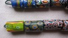 Lot Of 100 Year Old Unusual  African Trade Beads  Bauxite Shell Glass Gc