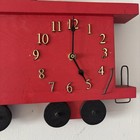 Vintage Handmade Frisco Railway Red Caboose Wooden Clock Works