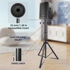 Speaker Stands Pair Universal Tripod Adjustable Height 35-60 Inch Heavy Duty