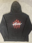 Vintage 90   s Alva Skates Scratch Logo Hoodie Black Full Zip Sz Xl Y2k Grunge Sk8