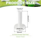 8 Pack Rubber Golf Tee 3 3 Inch Golf Tees Training Tee White