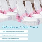 Satin Black White Ivory Banquet Chair Covers Wedding Reception