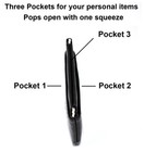 Vegan Leather Coin Holder - 3 Pockets  One Squeeze To Open  Great For Travel