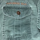 Vintage Boy Scout Venture Explorer Dark Green Short Sleeve Uniform Shirt  44