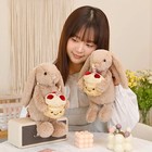Jellycat Original  Shy Bonnie Rabbit Plush Doll Holding Cake Cute Gift Toy 31-cm