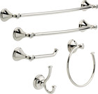 Cassidy  1-pack  Towel Hooks Polished Nickel Double Bathroom J Hooks Wall Mounte