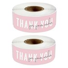 1x3 Inch Thank You For Your Order Stickers - Pink Small - Thank You Stickers