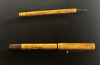 Vintage 1920s Waterman Ideal Fountain Pen   Pencil Set Checkerboard Gold Filled