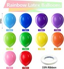 Bezente Assorted Rainbow Latex Balloons  100 Pack 12 Inch Round Helium Bright Co