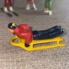 Vintage Barclay Manoil Winter Figures Skier Skater Sledding