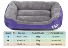 Large Pet Cat Dog Bed - 8 Colors - Warm Cozy Fleece Nest   Free Bone Toy