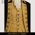 18th Century Officer Coat Revolutionary War Uniform Blue Wool Colonial Costume