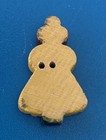 Vintage Realistic Hand Painted Wood - Woman Figure Button